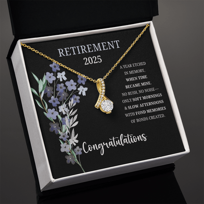 Elegant Retirement Necklace for Women – 2025 Retirement Gift