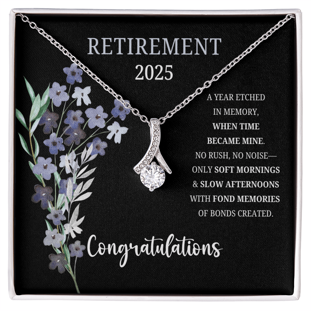 Elegant Retirement Necklace for Women – 2025 Retirement Gift